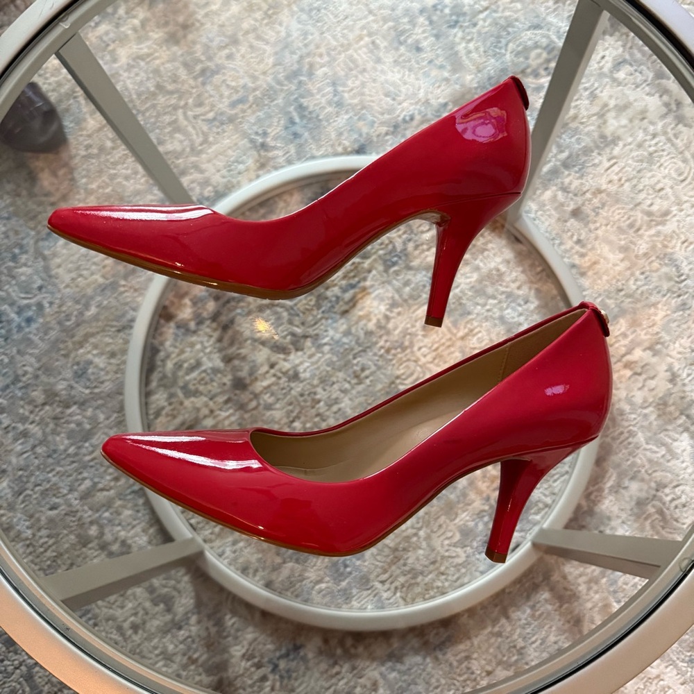 Vibrant Red Stiletto Heels with Glossy Finish